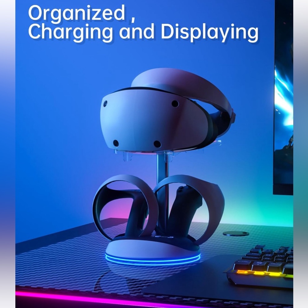 Controller Charging⚡️Station for PSVR2 Sense Controller w Ambient Light💡